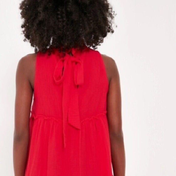 Pomander Place by Tuckernuck Red Lightweight Gauze Morgan Dress sz L NEW Mini - Picture 4 of 8